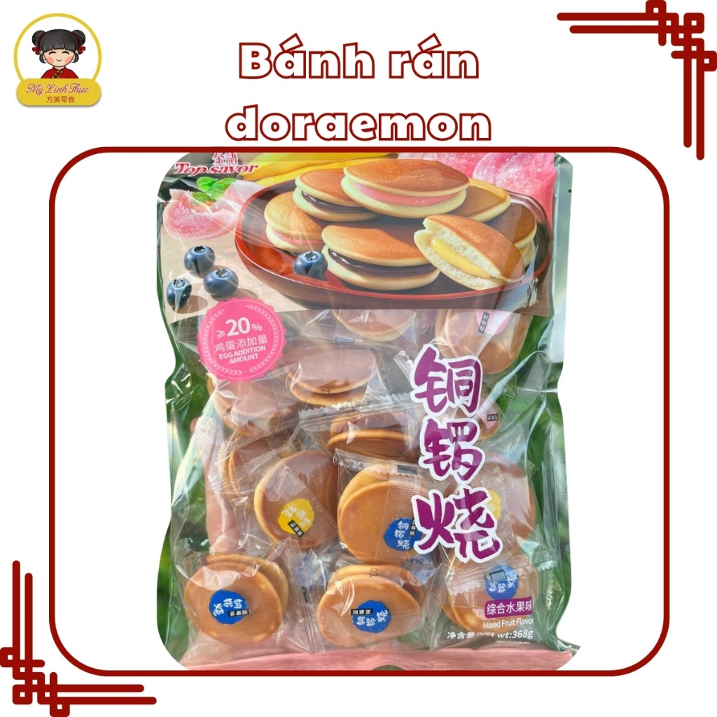 Bánh rán Doraemon nhân mix vị, khoai môn, đậu đỏ, khoai lang tím, thơm ngon chuẩn vị